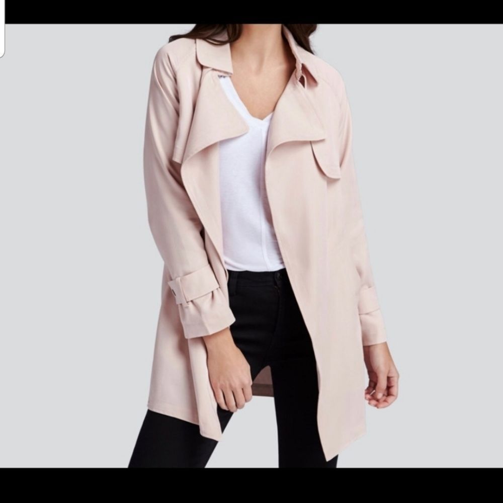 Vigoss Blush open front trench coat
